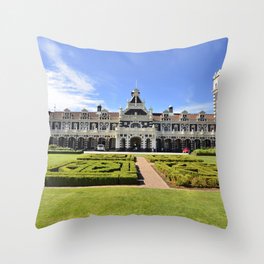 Dunedin Train Station Throw Pillow