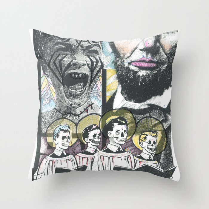 Psycho Lincoln Throw Pillow