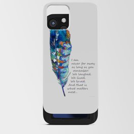 Comforting Art Colorful Feather - We Loved iPhone Card Case