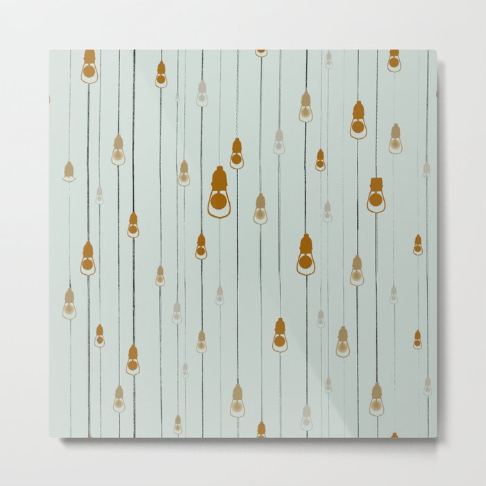 Light Rain Pattern - Camp Metal Print