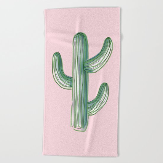 Lonely Cactus Beach Towel