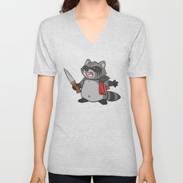 raccoon V Neck T Shirt