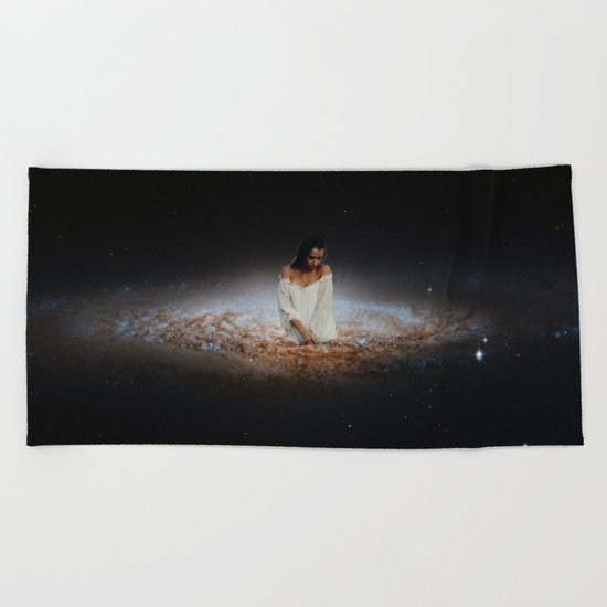 Girl from the Universe Beach Towel