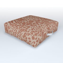 Leopard Print Pattern in Blush and Terracotta Outdoor Floor Cushion