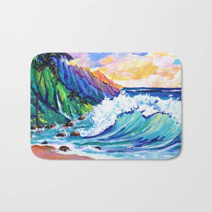 Tropical Na Pali Coast 2 Bath Mat