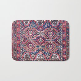 Baluch Khorasan Northeast Persian Bag Face Print Bath Mat | Khani, Vintage, Carpet, Geometric, Tribal, Oriental, Pattern, Persian, Salar, Antique 