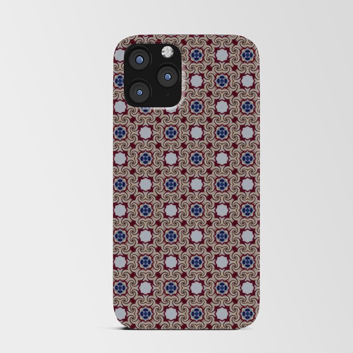 Red And Blue Glass Seamless Pattern iPhone Card Case