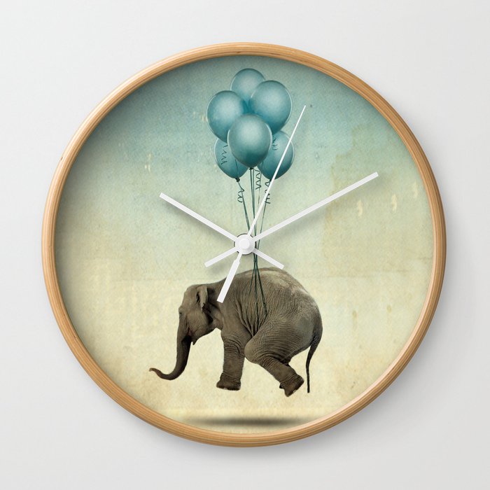 Levitating Elephant Wall Clock