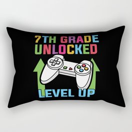 7th Grade Unlocked Level Up Rectangular Pillow