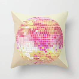 Disco Ball – Pink Ombré Throw Pillow