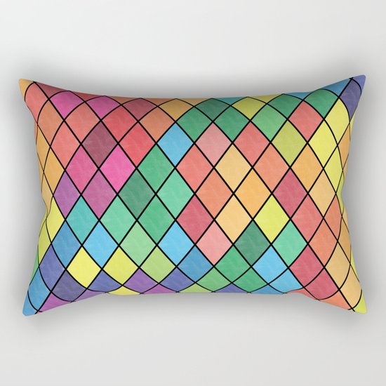 Lovely geometric Pattern X Rectangular Pillow