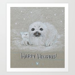 Harpy Holidays Illustration Art Print
