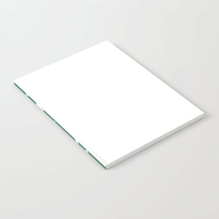 White Chess Pieces on Green and White Vertical Split Notebook