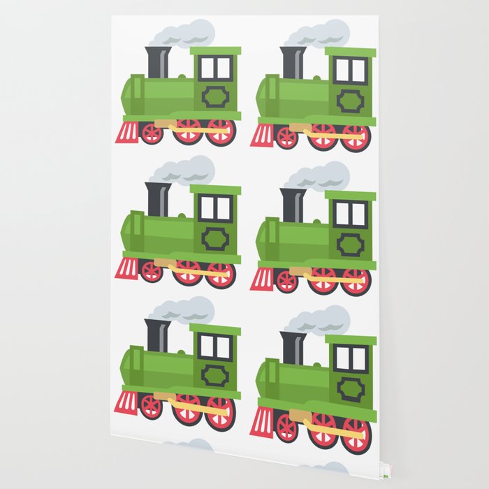  Green  Steam Train Emoji  Wallpaper  by azza1070 Society6
