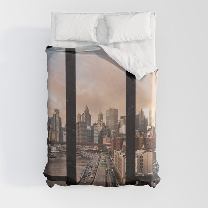New York City - Window View Duvet Cover