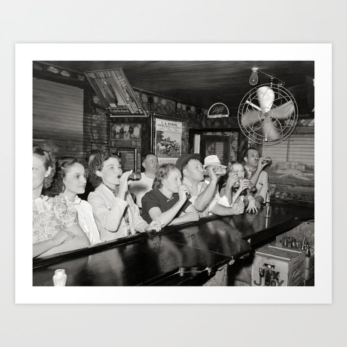 Louisiana Bar, 1938. Vintage Photo Art Print