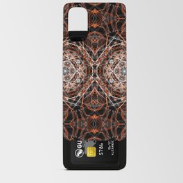 Liquid Light Series 56 ~ Orange & Grey Abstract Fractal Pattern Android Card Case