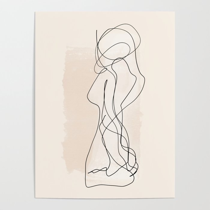 As One | Minimal Abstract Line Drawing Poster