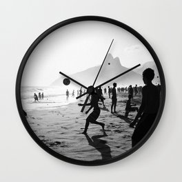 Beach Soccer at Ipanema Wall Clock