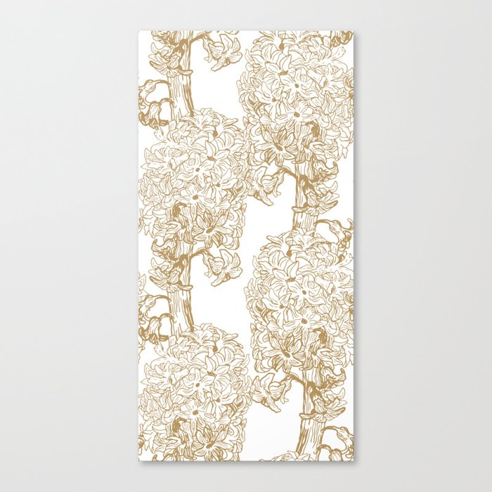 Big scale Hyacinyhs in Gold Canvas Print