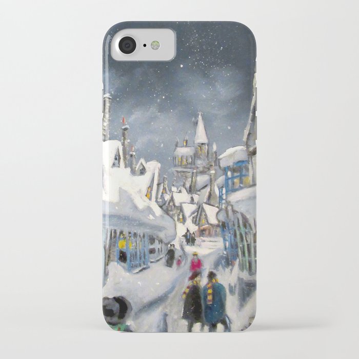snowy hogsmeade iphone case