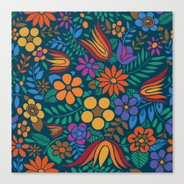 Another Floral Retro Canvas Print