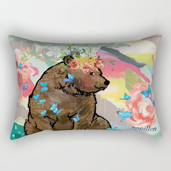 BEAR & BUTTERFLIES Rectangular Pillow