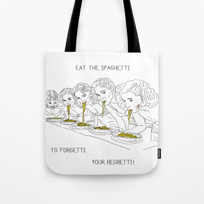 Girls and the Spaghetti Tote Bag