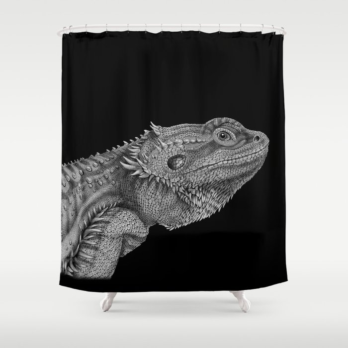 Bearded Dragon Shower Curtain By Timjeffsart Society6 Bearded Dragon Shower Curtain
