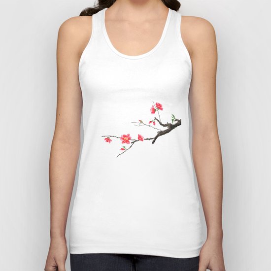 red Japan begonia Unisex Tank Top
