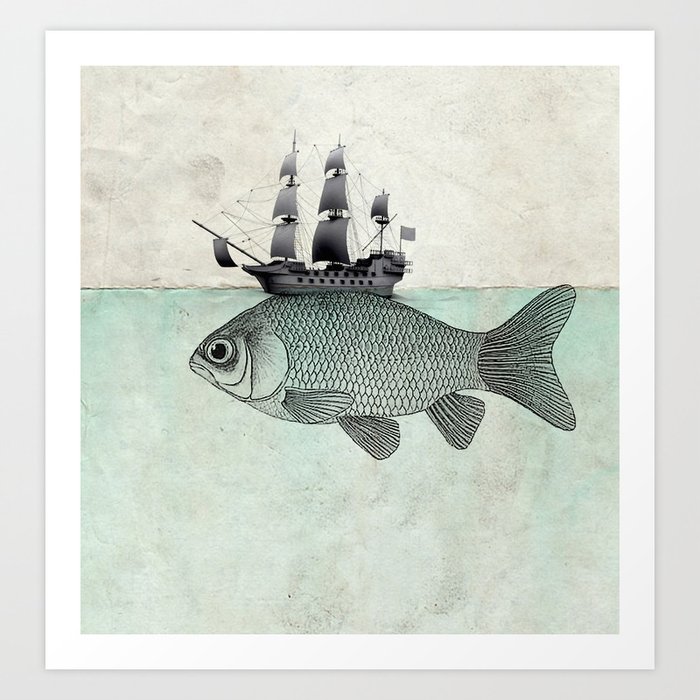 Voyage Goldfish Art Print