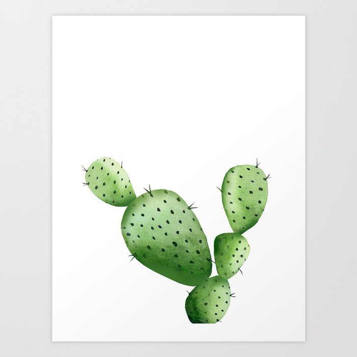 Discover the motif CACTUS. WATERCOLOR PLANT. by Art by ASolo as a print at TOPPOSTER