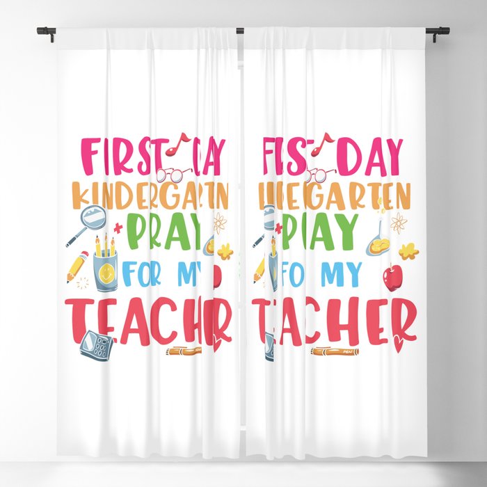 First Day Kindergarten Funny Blackout Curtain