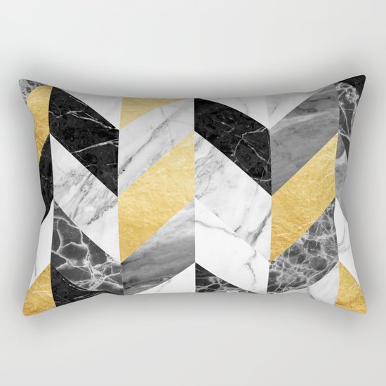 Marble Pattern Rectangular Pillow