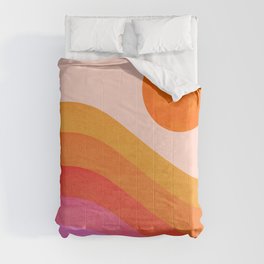 Abstraction_SUNSET_OCEAN_COLOR_POP_ART_Minimalism_009D Comforter