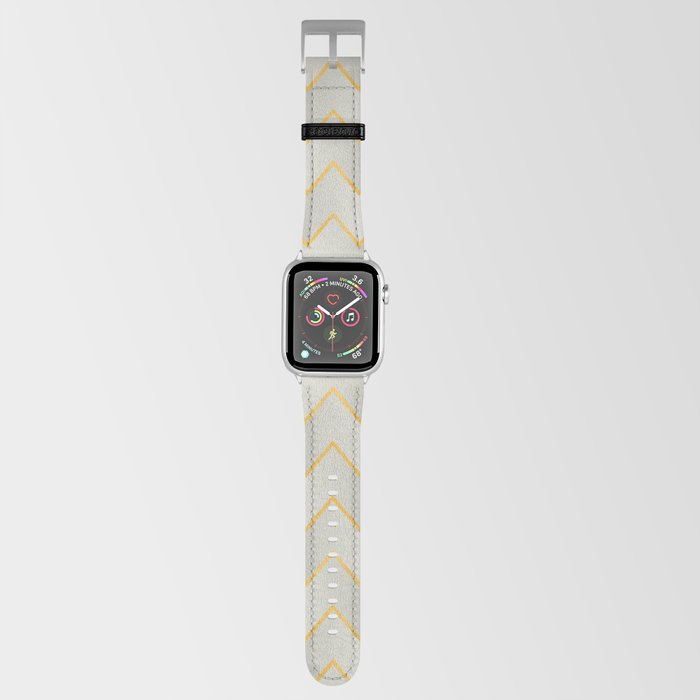 Silver Gold Modern Zig-Zag Line Collection Apple Watch Band