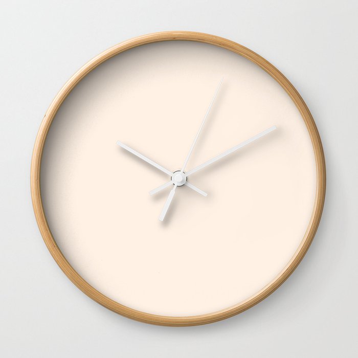 Dunn and Edwards Doeskin (Light Tan / Beige / Pastel Brown) DE5203 Solid Color Wall Clock