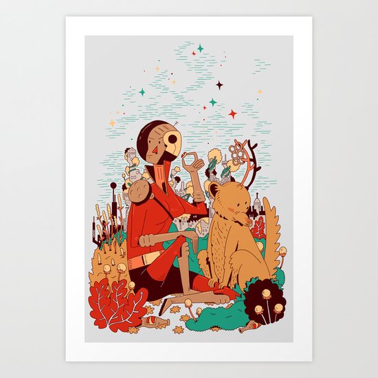 Overgrowth Explorer Art Print