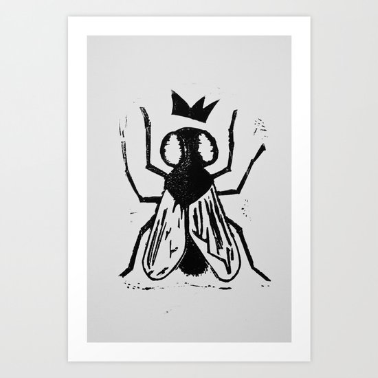 Fly Linocut Art Print