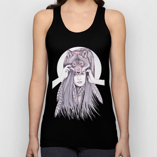 Red Wolf Unisex Tank Top