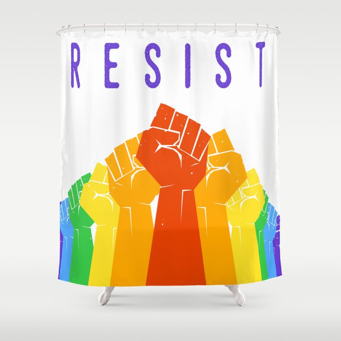 Resist (Pride) Shower Curtain