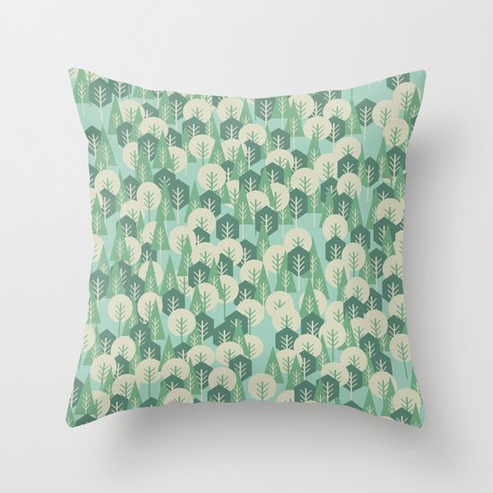 Geometric Woods Throw Pillow