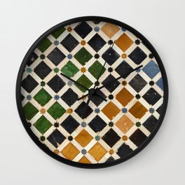 Comares Palace Wall. The Alhambra palace. Details Wall Clock