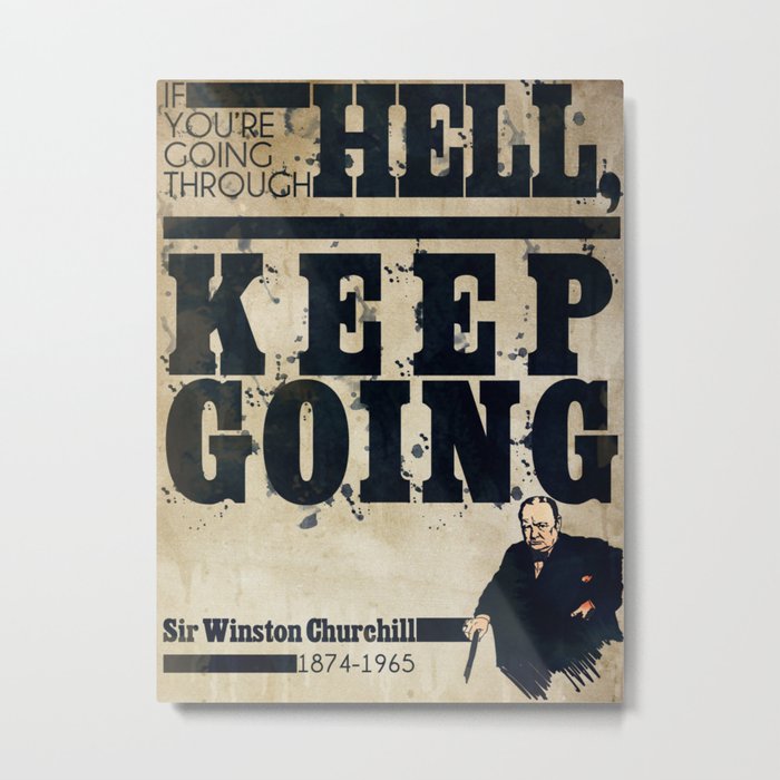 Winston Churchill Poster Metal Print