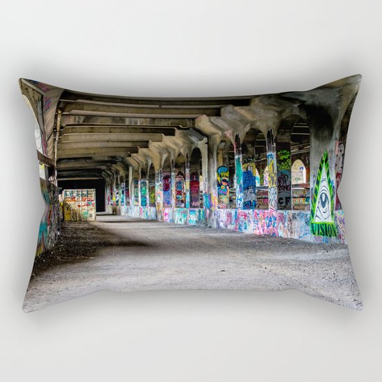 Down the Hall Rectangular Pillow