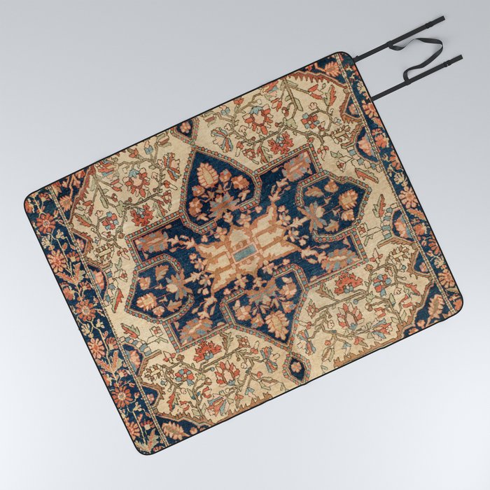Ferahan  Antique West Persian Rug Print Picnic Blanket