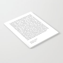 The Bell Jar - Sylvia Plath Quote - Literature - Typewriter Print 1 Notebook