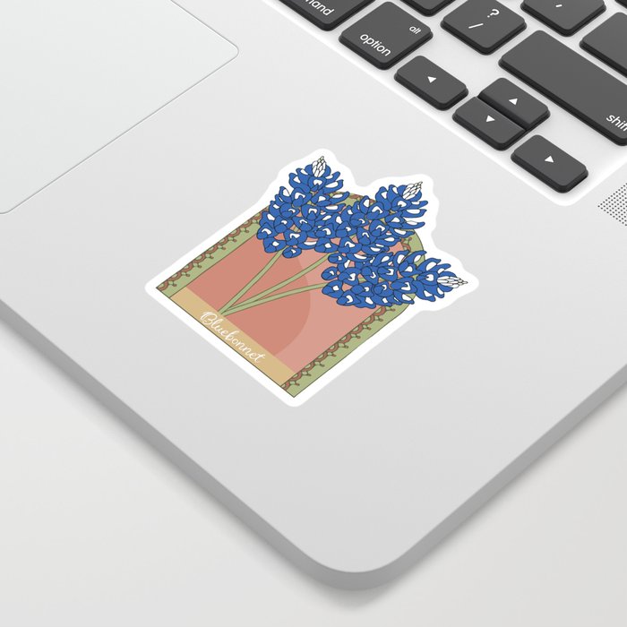 Retro Bluebonnets Sticker