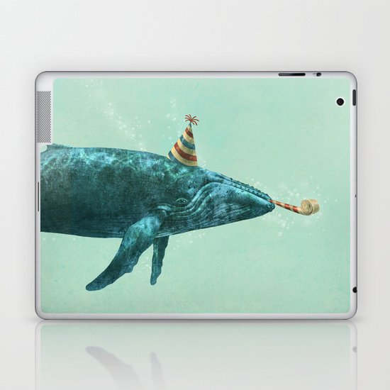 Party Whale - colour option Laptop & iPad Skin