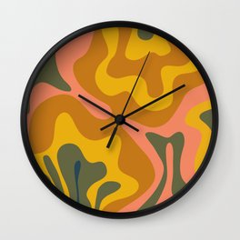 14 Abstract Swirl Shapes 220711 Valourine Digital Design Wall Clock